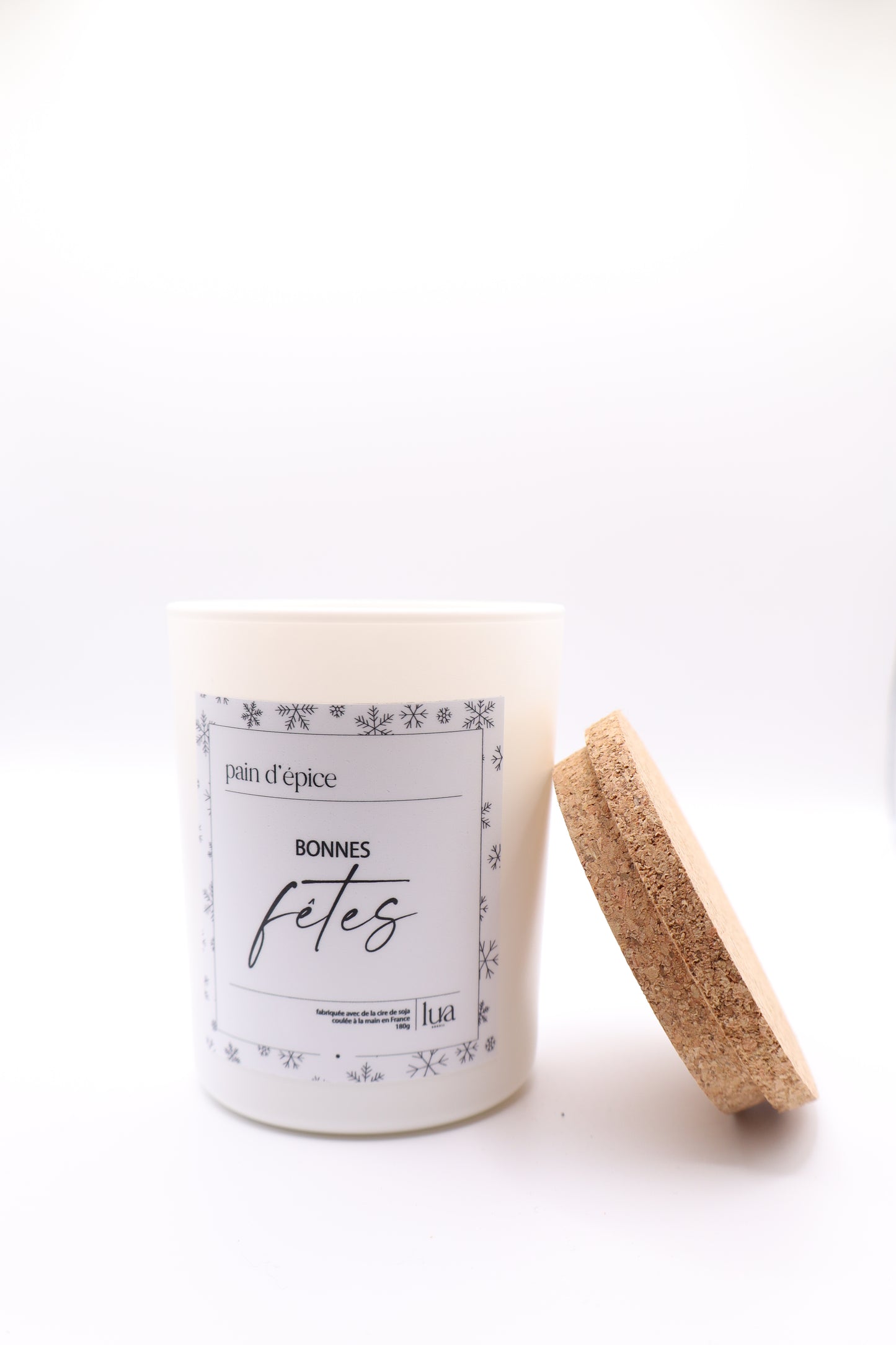 Bougie naturelle parfumée 180g CLASSIQUE - Blanc