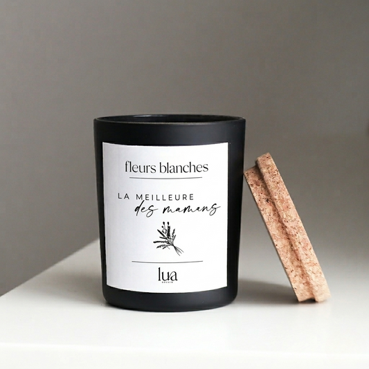 Bougie naturelle parfumée 180g fête des mères - Noir