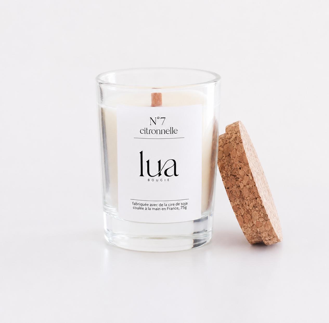 Bougie naturelle parfumée Citronnelle 75g