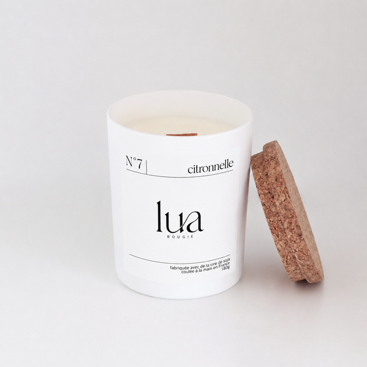 Bougie naturelle parfumée Citronnelle 180g
