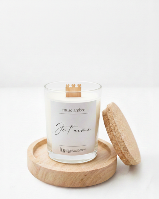 Bougie naturelle parfumée 180g St valentin - Transparent