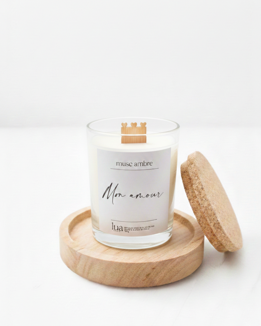 Bougie naturelle parfumée 180g St valentin - Transparent