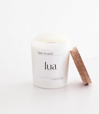 Bougie naturelle et parfumée Figue & Santal, parfum idéal pour noël.