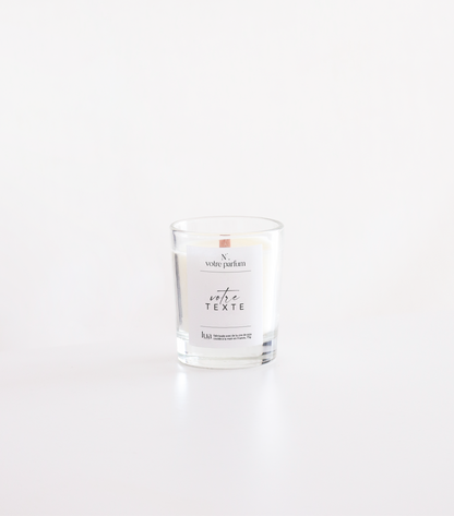 Bougie naturelle parfumée 75g TEXTE PERSONNALISÉ - Transparent
