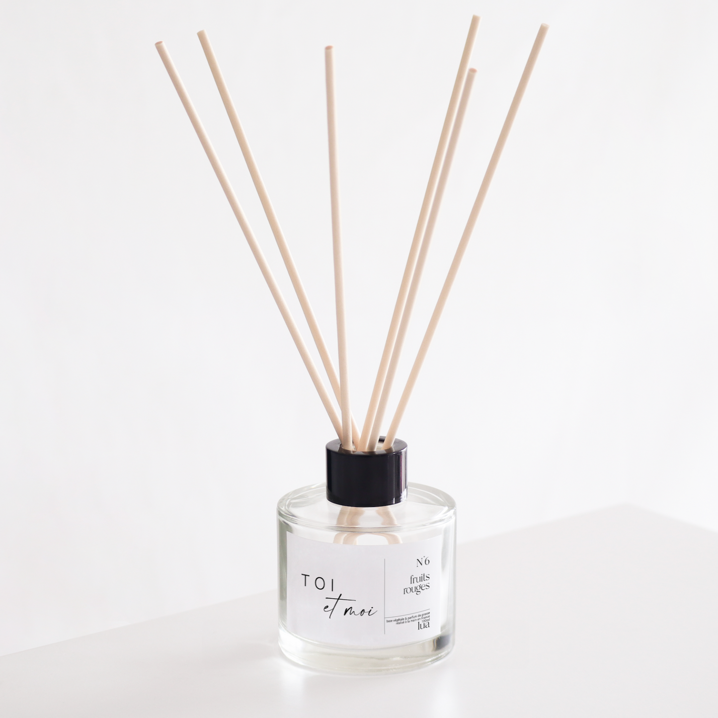 Diffuseur de parfum naturel 100ml PERSONNALISÉ TEXTE - Transparent