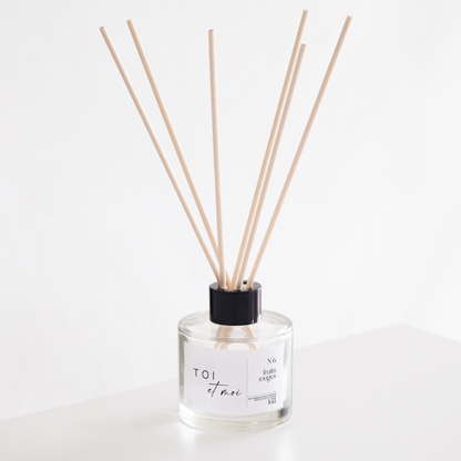 Diffuseur de parfum naturel 100ml PERSONNALISÉ TEXTE - Transparent