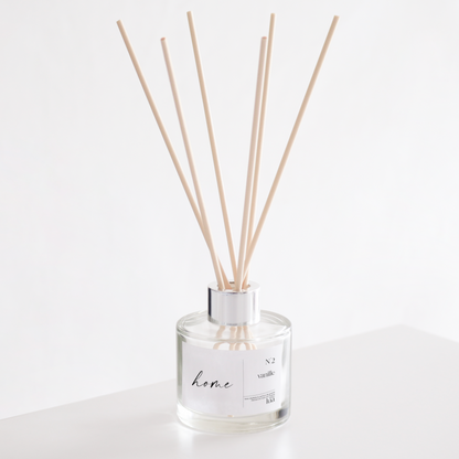 Diffuseur de parfum naturel 100ml PERSONNALISÉ TEXTE - Transparent