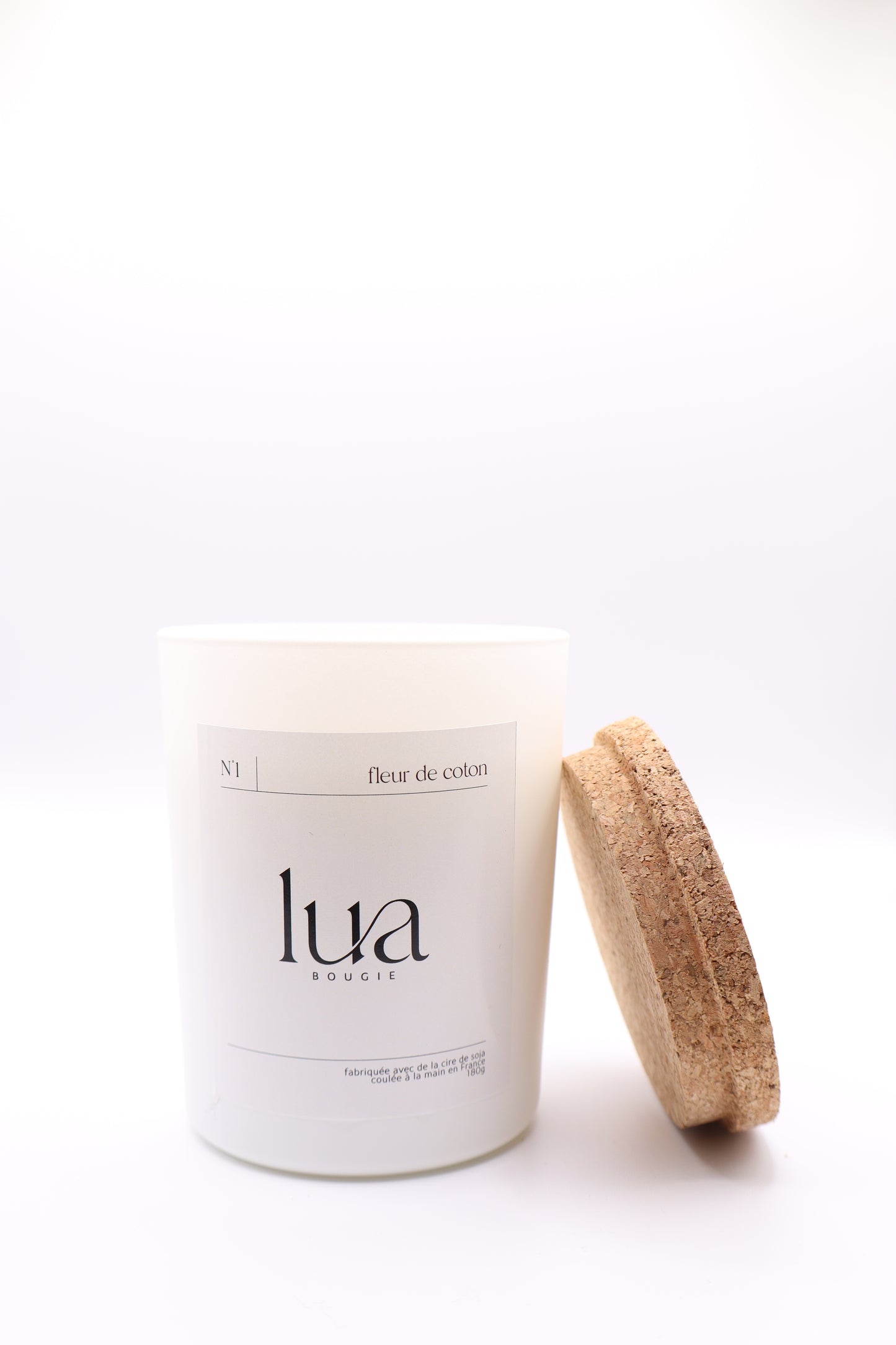 Bougie naturelle parfumée 180g CLASSIQUE - Blanc