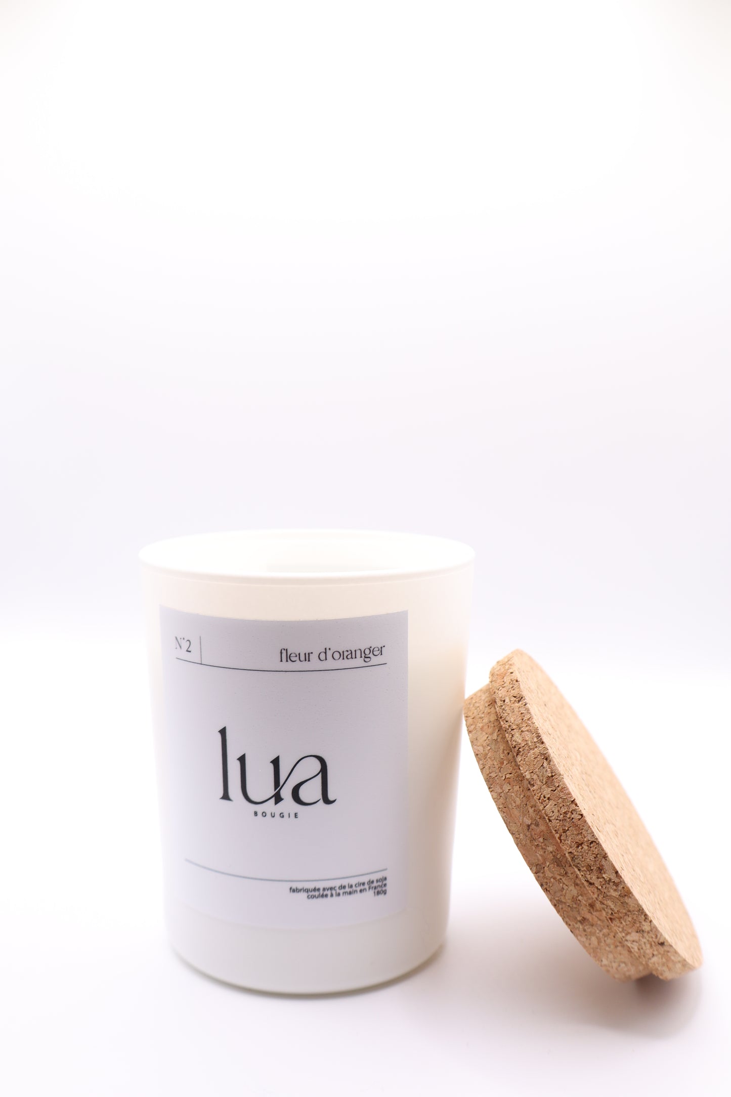 Bougie naturelle parfumée 180g CLASSIQUE - Blanc