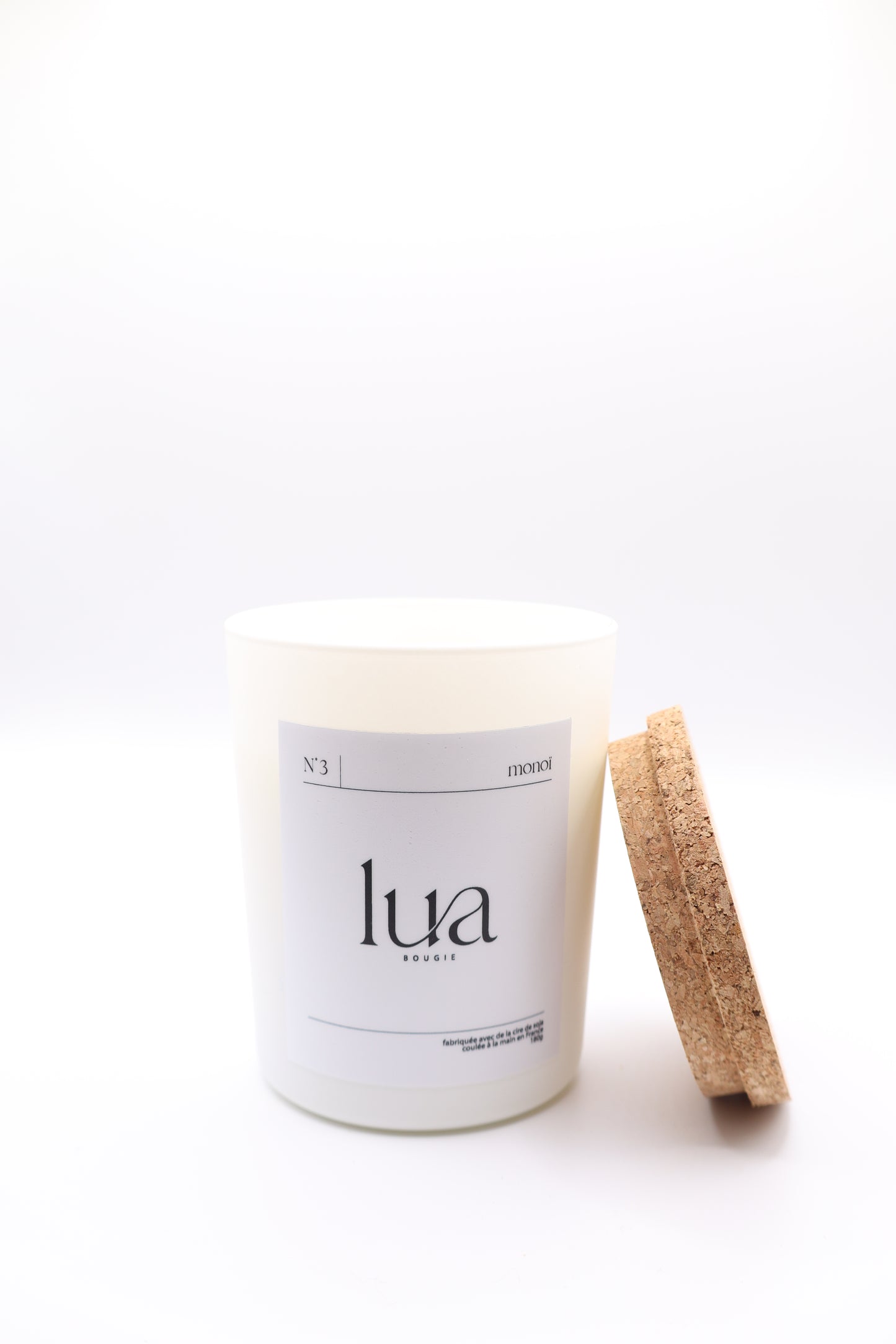 Bougie naturelle parfumée 180g CLASSIQUE - Blanc