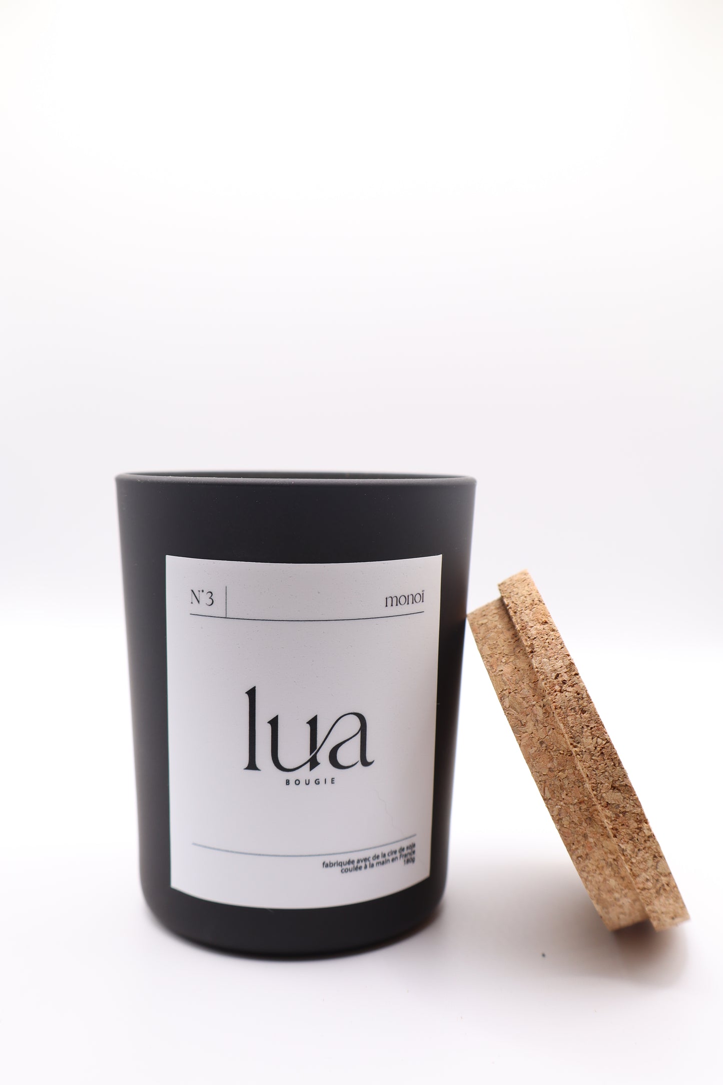 Bougie naturelle parfumée 180g CLASSIQUE - Noir